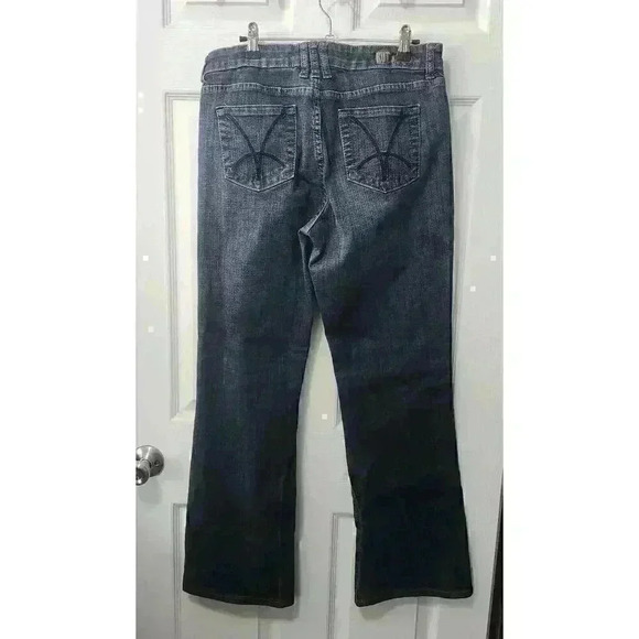 High Rise Jeans Size 10  Kut From The Kloth Dark Blue Boot Cut EUC - Picture 4 of 11